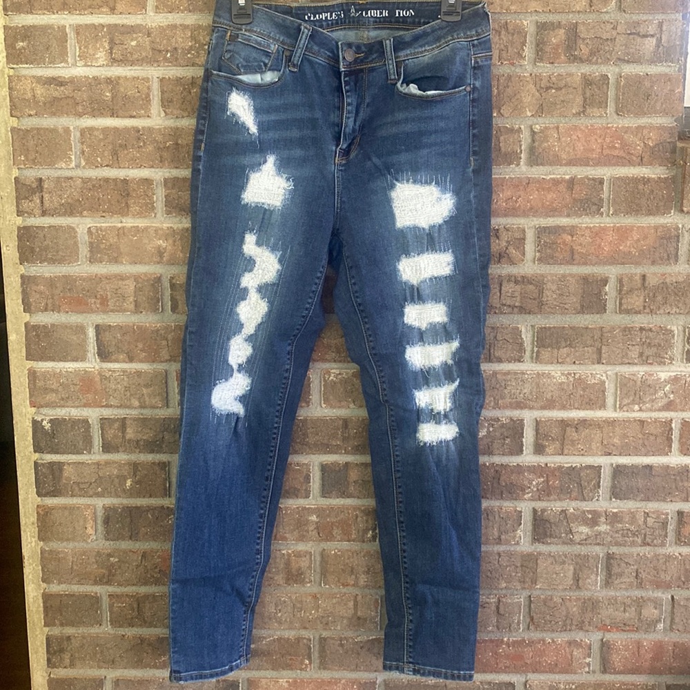 - Peoples liberation distressed skinny jeans